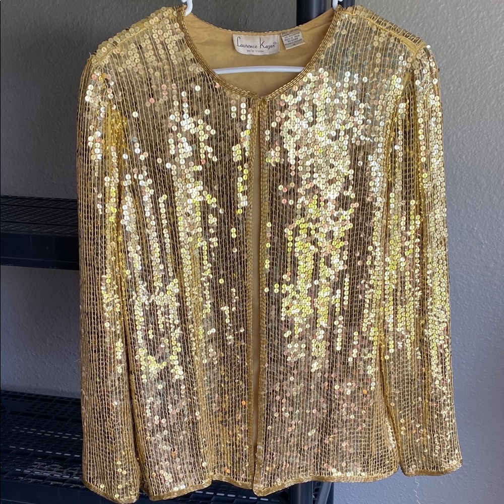 Laurence Kazar Gold Sequin Jacket